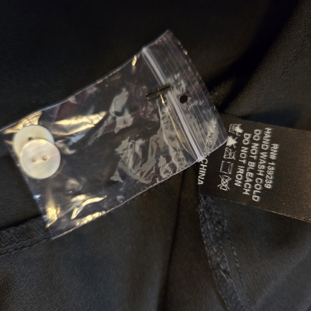 TUCKERNUCK POMANDER PLACE Black Crepe Callahan Shirt Dress Medium - Picture 11 of 12